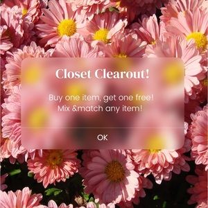 Buy 1 item get 1 free!